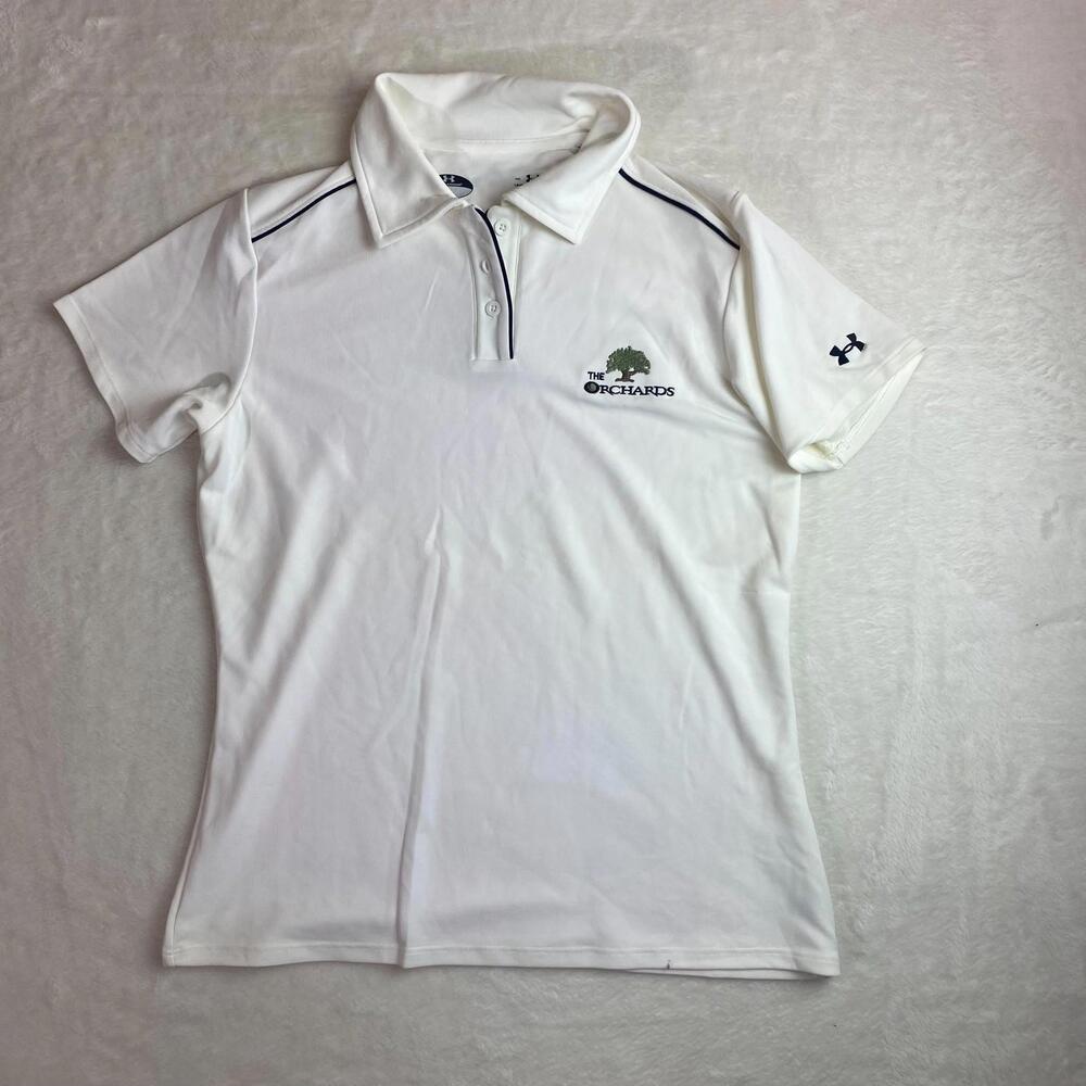 NWT Under Armour HeatGear Golf‎ Polo Women's Medium White  The Orchards